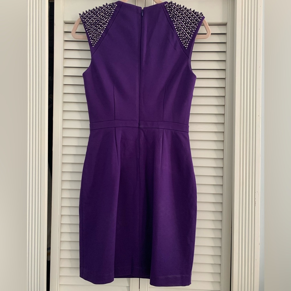 Beaded Cap Sleeve Dress, Size 2 - Picture 5 of 6